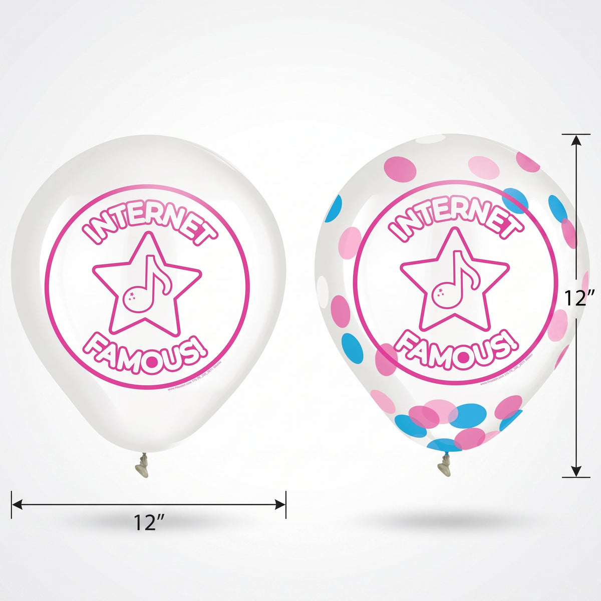 Internet Famous Confetti Latex Balloons - 12" Party Decor, 2-Pack