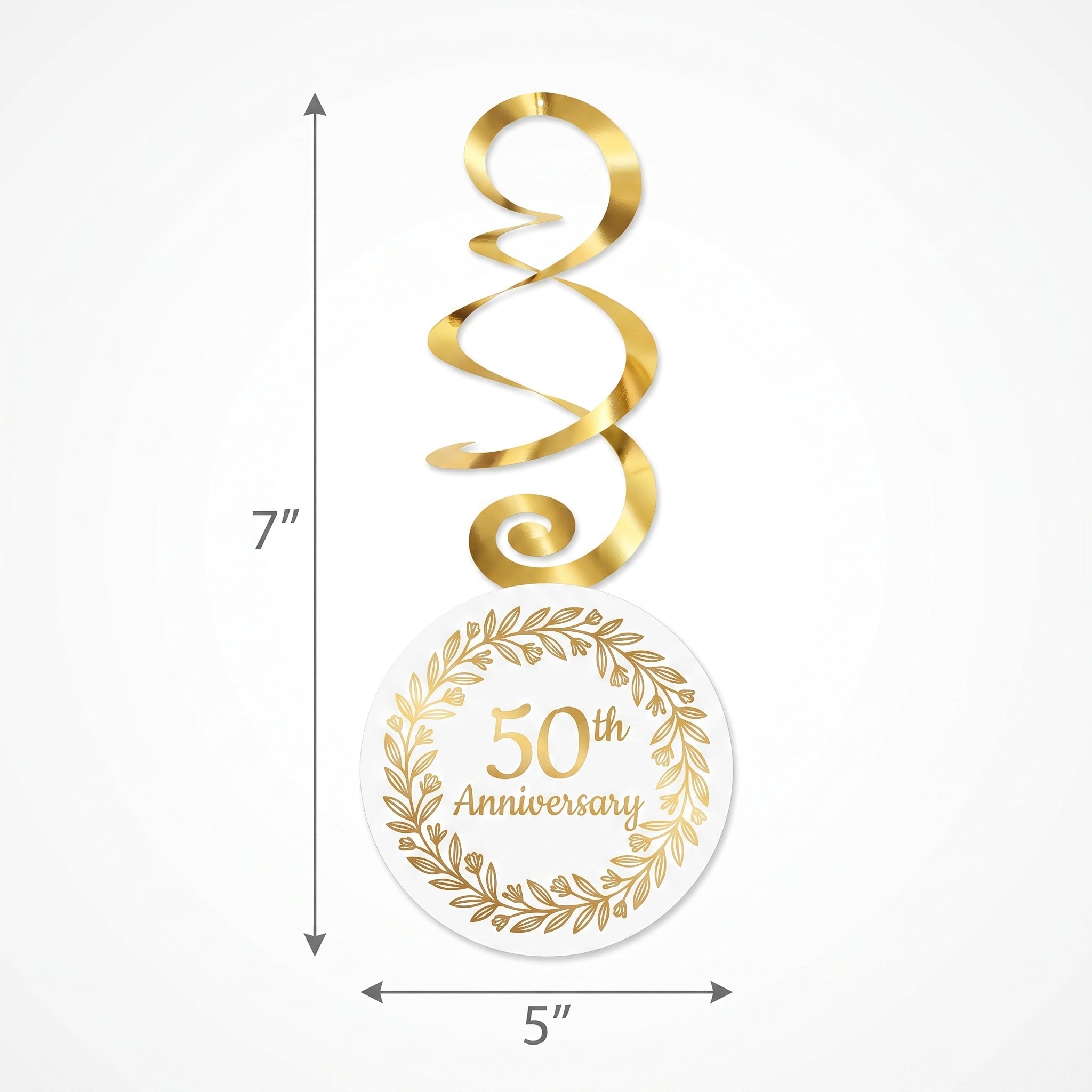 Golden 50th Anniversary Swirl Decorations Value Pack
