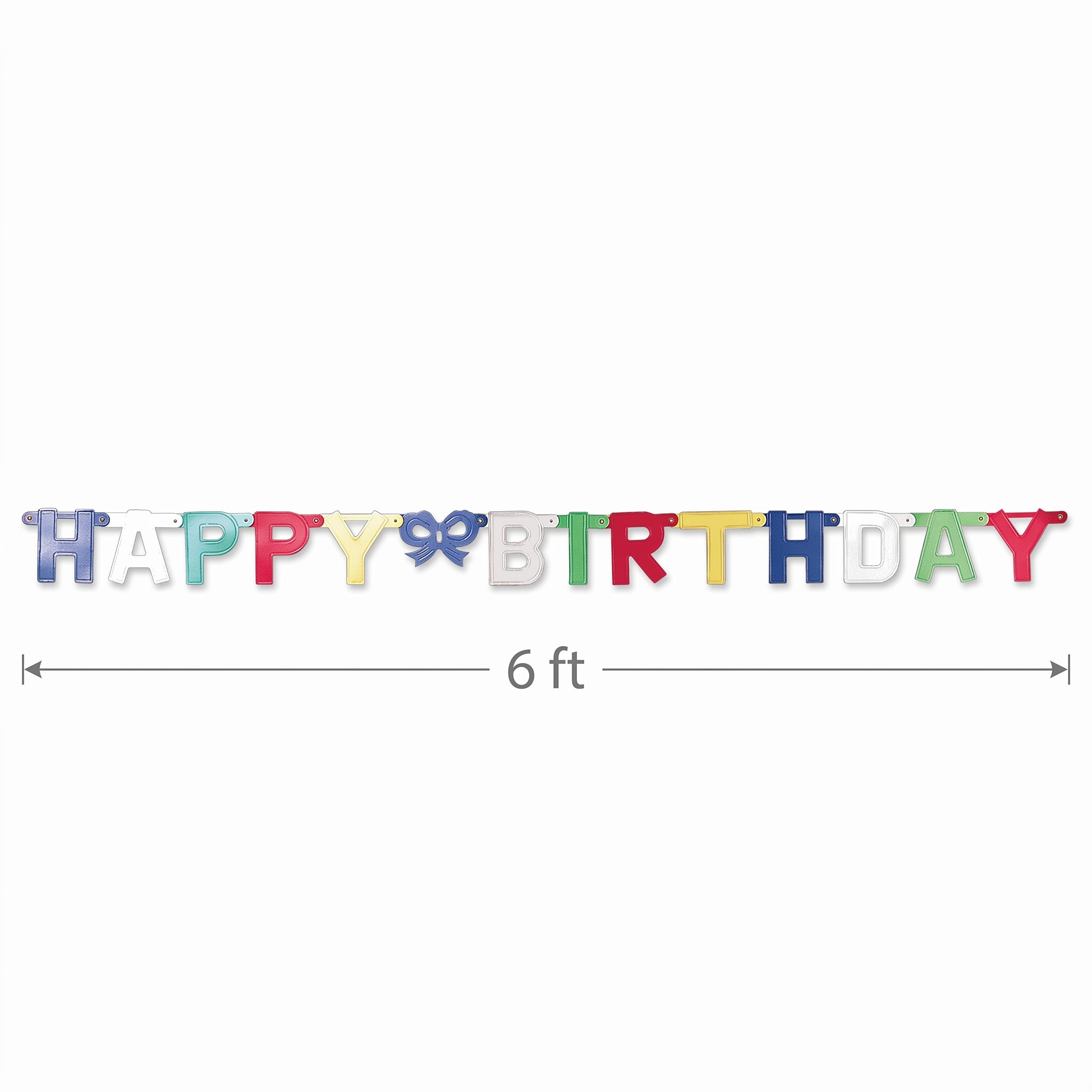 Colorful Happy Birthday Letter Banner - 7.3 Feet
