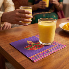 Diwali Rangoli Dream Beverage Napkins - 16 Pack - 5 In. X 5 In.