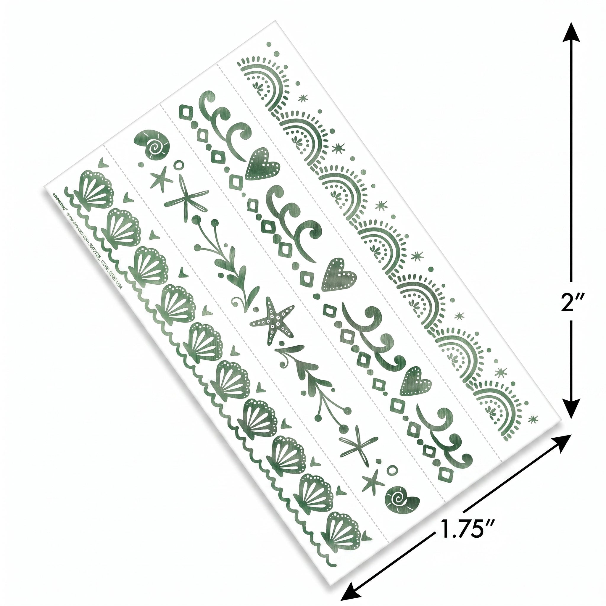 Shimmering Mermaid Bracelet Temporary Tattoos - 8 Pack
