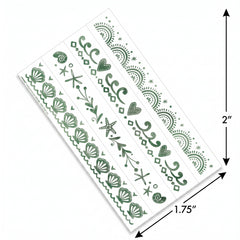 Shimmering Mermaid Bracelet Temporary Tattoos - 8 Pack