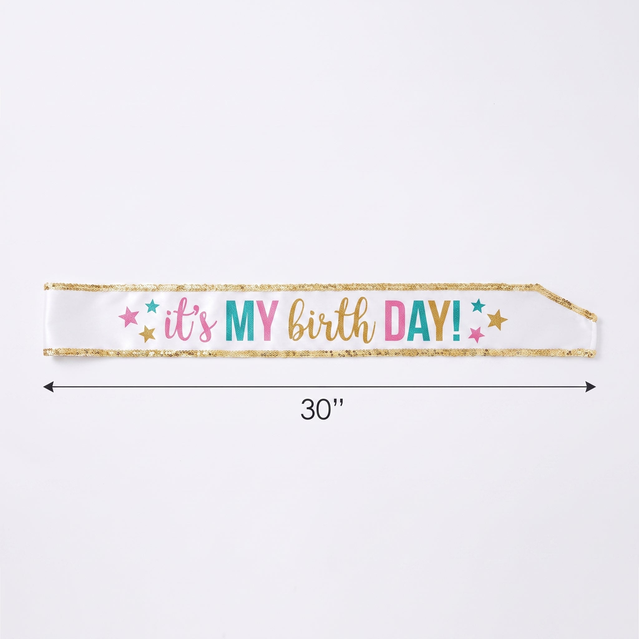 "Happy Cake Day" Birthday Sequin Sash