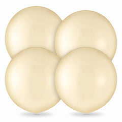 Premium Vanilla Latex Balloons - 24" (4 Pack)