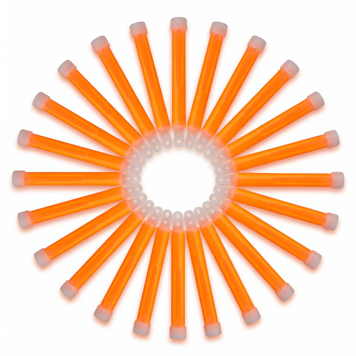 Orange Glow Stick Necklaces - 25 Pack, 4-inch