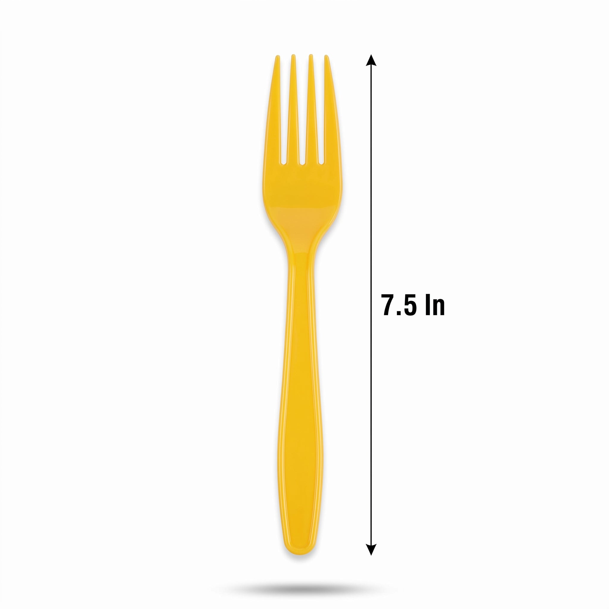 Sunshine Yellow Plastic Forks - 7.5 in. - 20 Pack