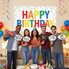 Here's to Your Birthday Scene Setter & Photo Booth Props Kit