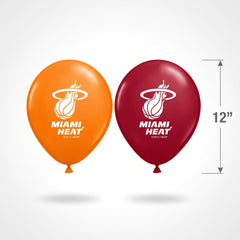 Miami Heat 12-Inch Latex Balloons - 6 Pack