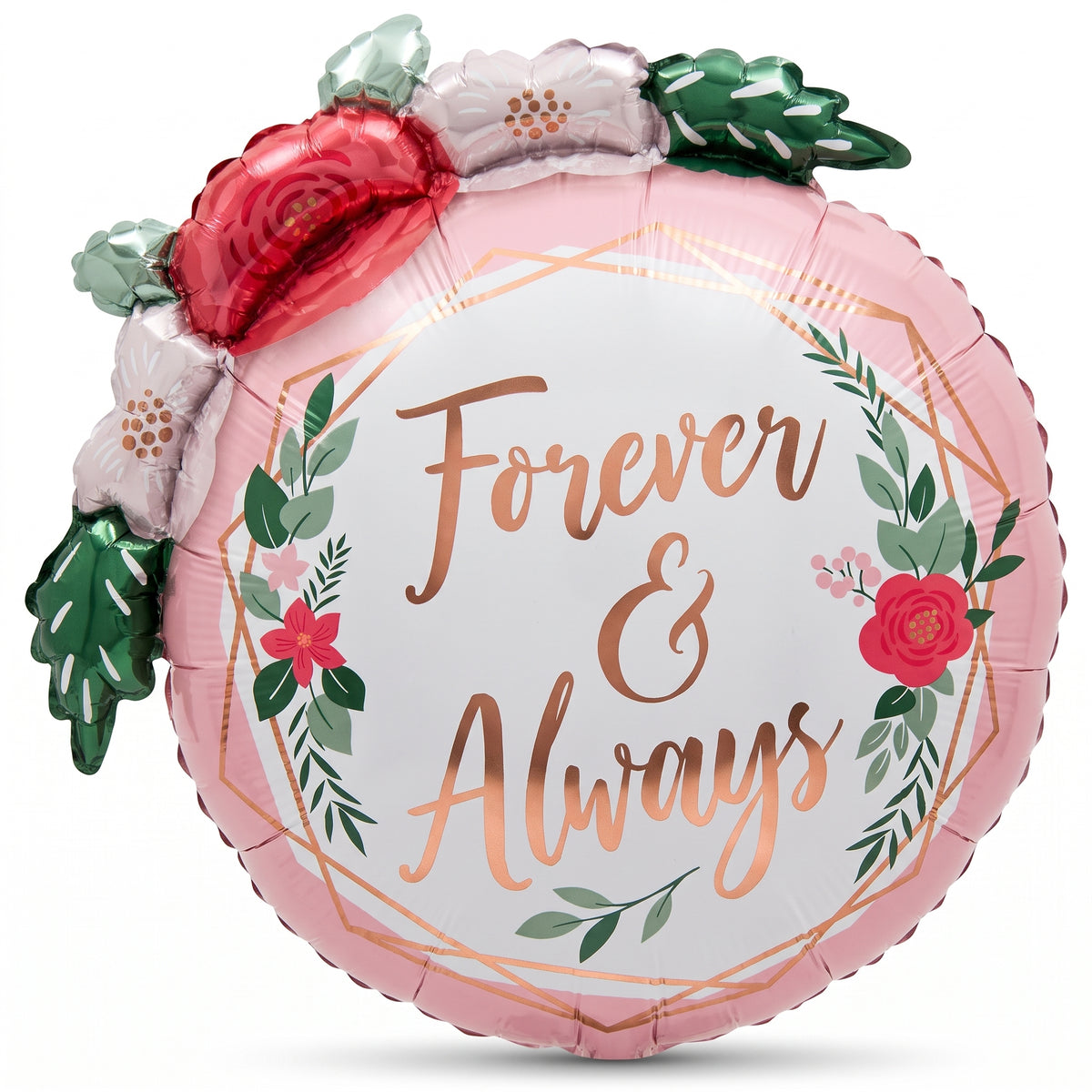 Forever & Always Floral Foil Balloon Garland
