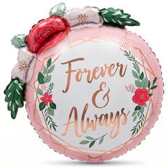 Forever & Always Floral Foil Balloon Garland