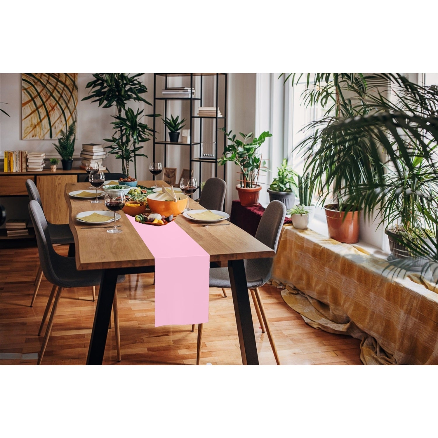 14 In. x 200 Ft. Cut To Size Pink Table Runner