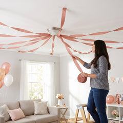 Rose Gold Crepe Streamer - 81 ft