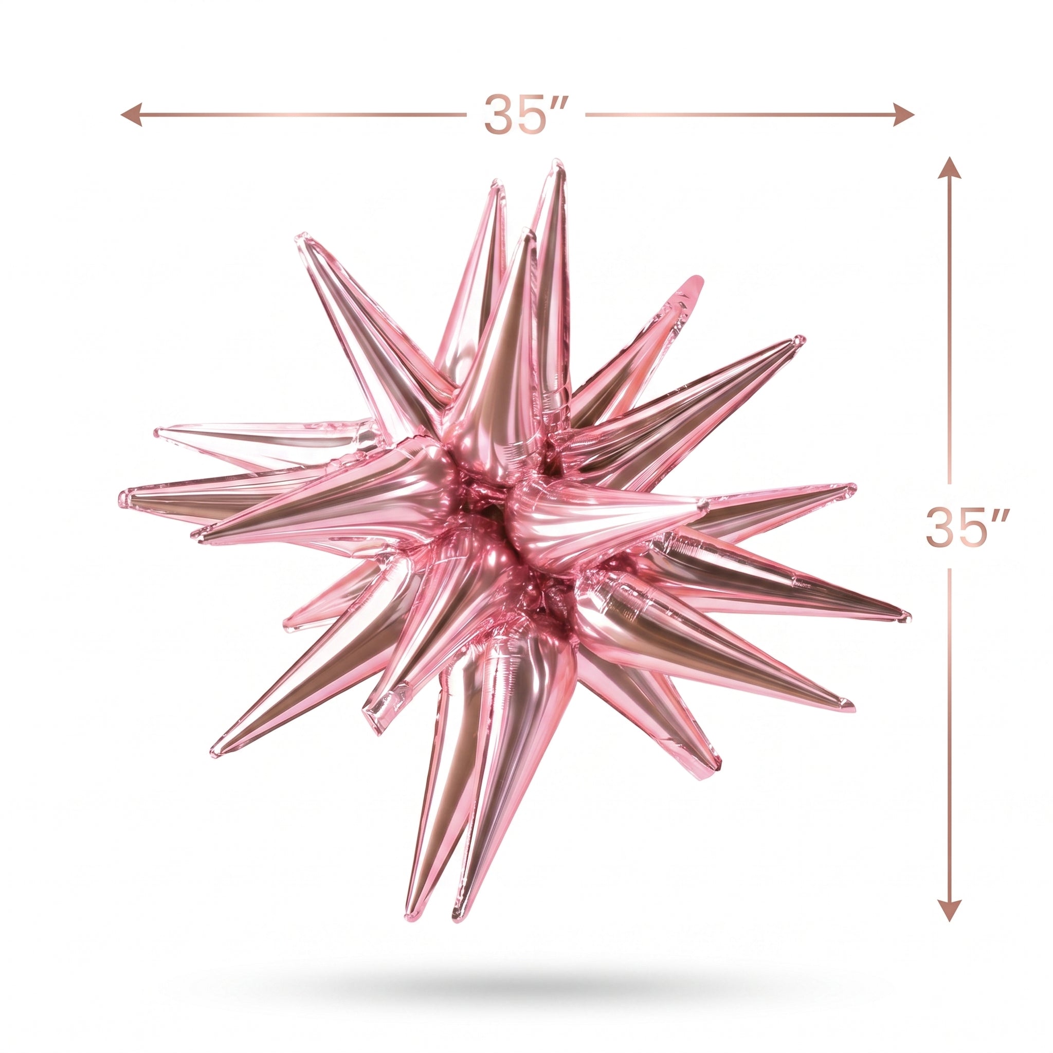 Elegant Rose Gold Starburst Balloon Clusters