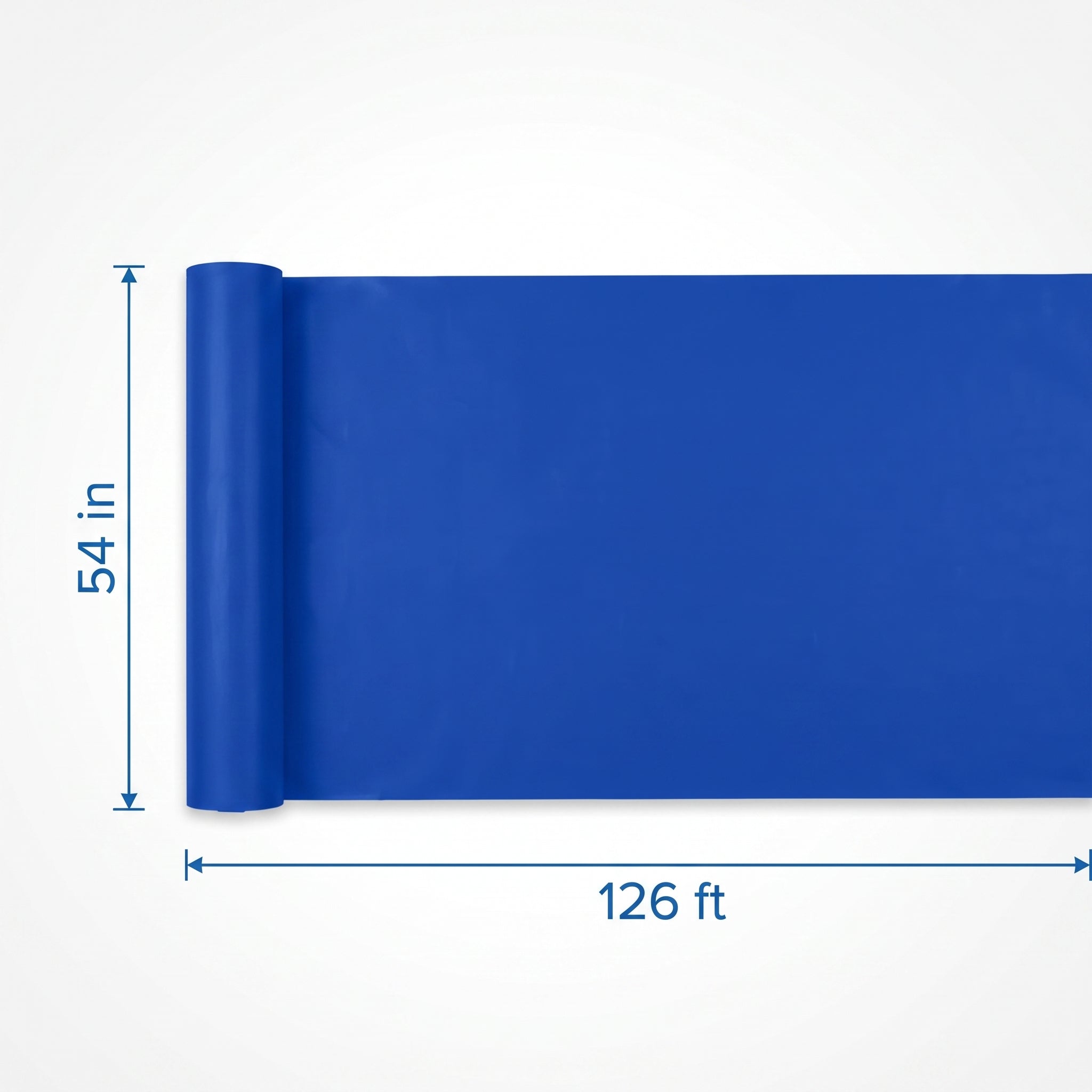Royal Blue Plastic Table Skirt - 54 in x 126 ft