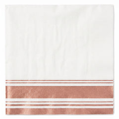 Elegant Rose Gold Airlaid Dinner Napkins - 8 In. x 8 In. - 40 Pack