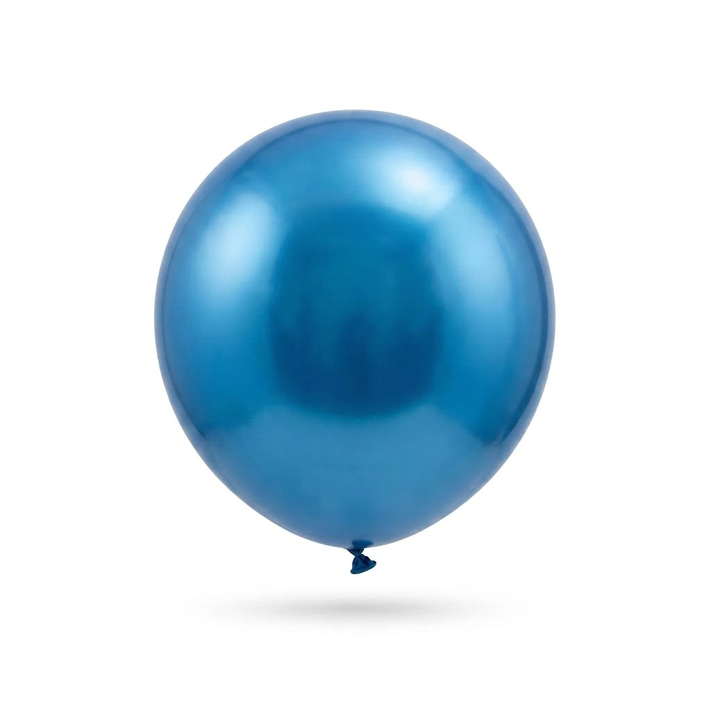 Azure Metallic Lux 24" Latex Balloons - Pack of 4