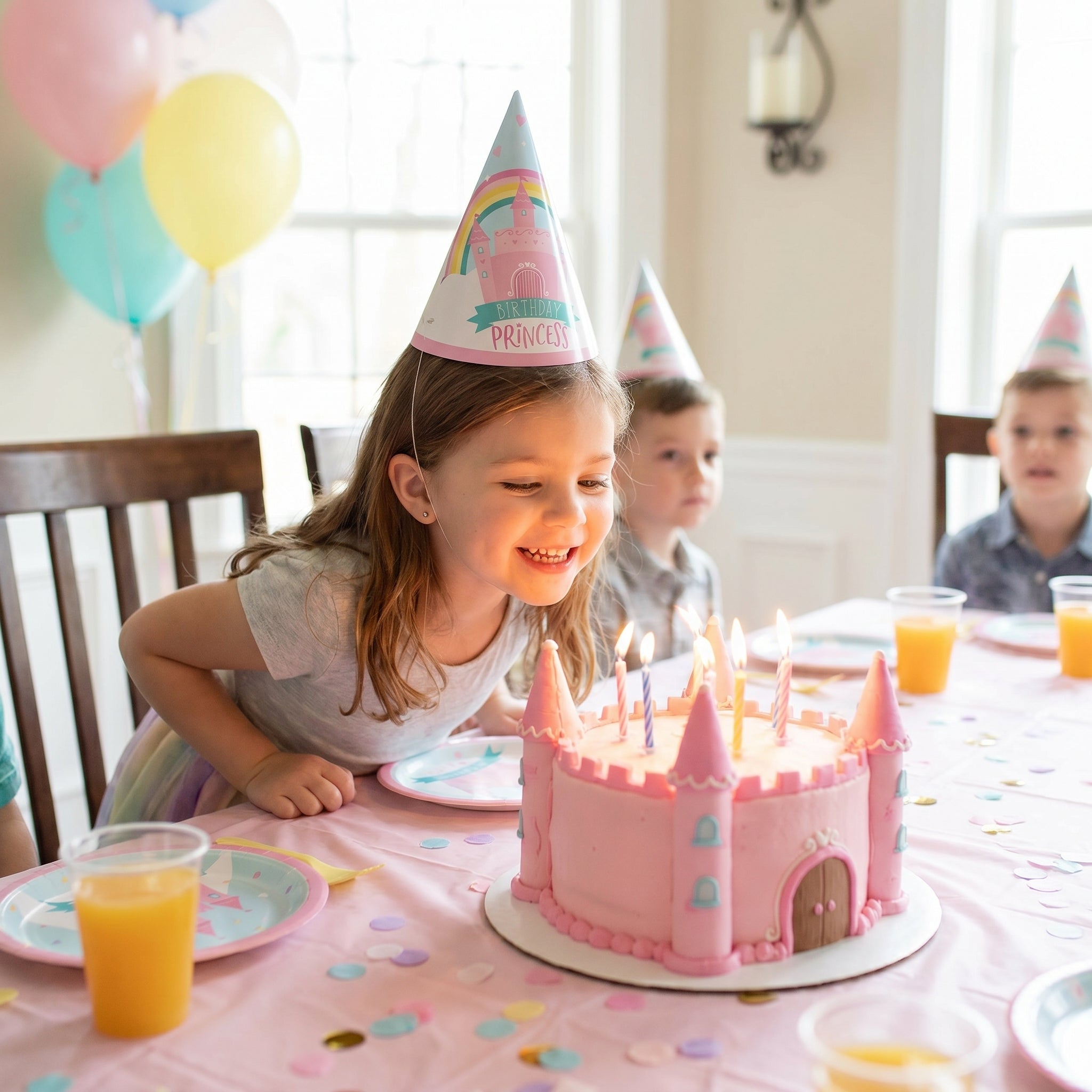 Princess Castle Cone Birthday Hat