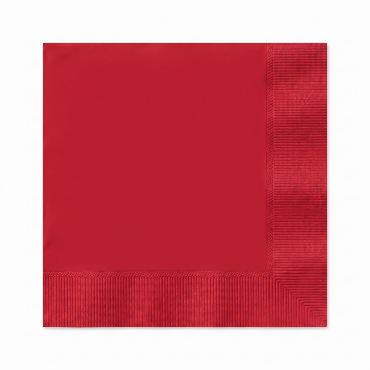 Vibrant Red Beverage Napkins - Party Essential - 5 In. X 5 In.