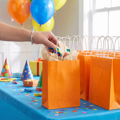 Vibrant Orange Kraft Gift Bag