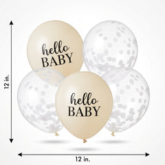 Ginger Ray "Hello Baby" Latex Balloons for Baby Shower