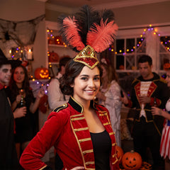 Vintage Circus Halloween Feather Headpiece