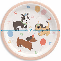 Paw-ty Pups 9" Round Paper Plates