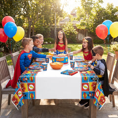 Justice League Heroes Unite Plastic Table Cover, 54x96-Inch