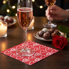Happy Valentine's Day Beverage Napkins - 2-Ply - 5 In. X 5 In.