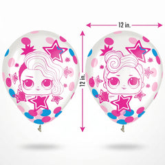 LOL Surprise! "Together 4-Eva" Confetti Latex Balloons - 12" (6 Pack)