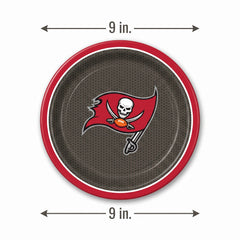 Tampa Bay Buccaneers 9" Round Paper Plates