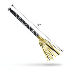 Metallic Fringed New Year's Blowouts, 8-Pack
