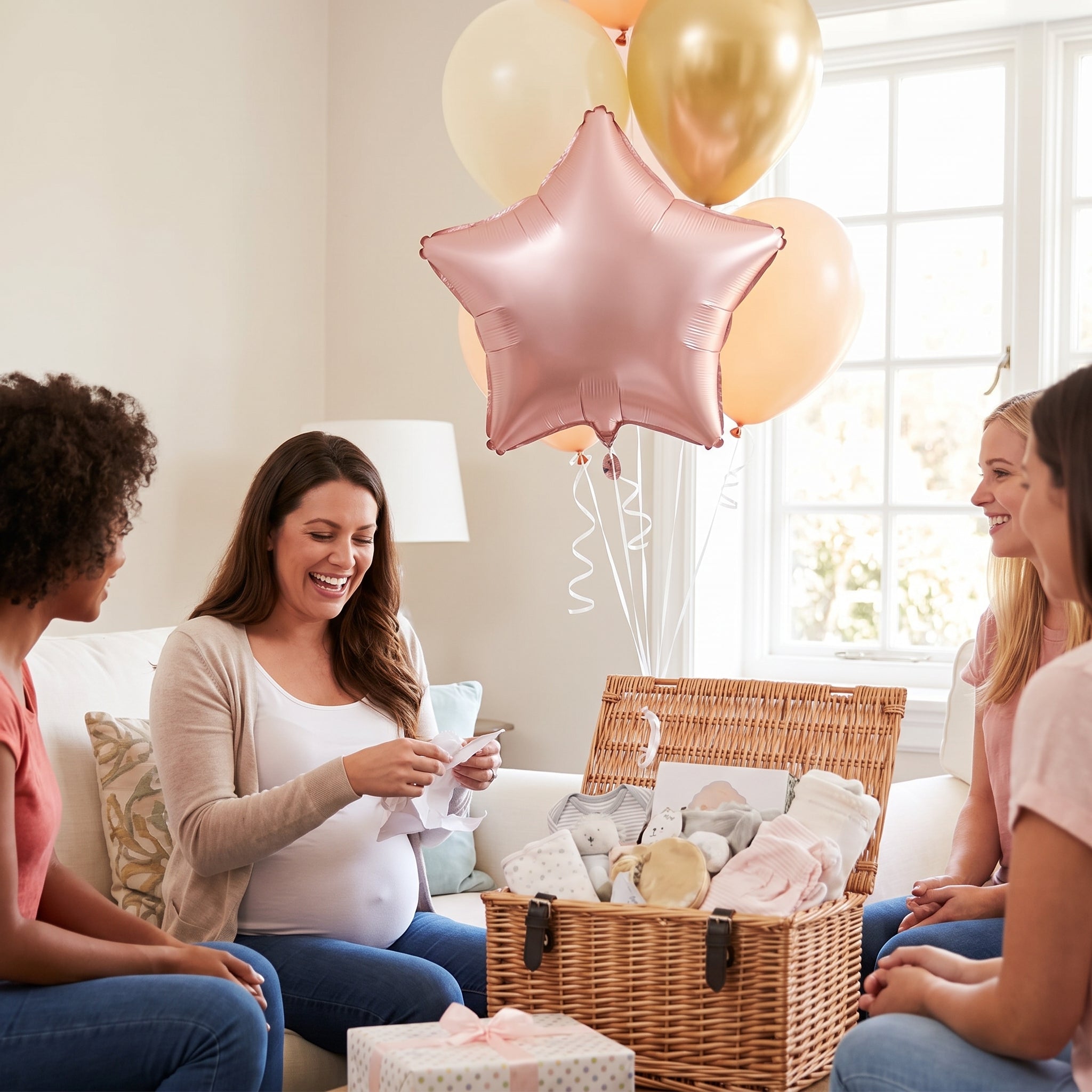 Blush Pink Satin Star Foil Balloon - 18 Inch