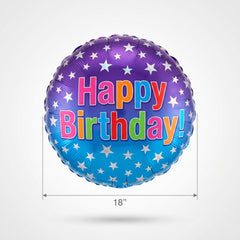 18" Holographic Happy Birthday Foil Balloon