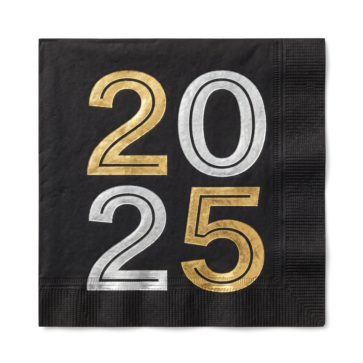 Bubbly 2025 New Year's Eve Luncheon Napkins - 6.5 In. x 6.5 In.