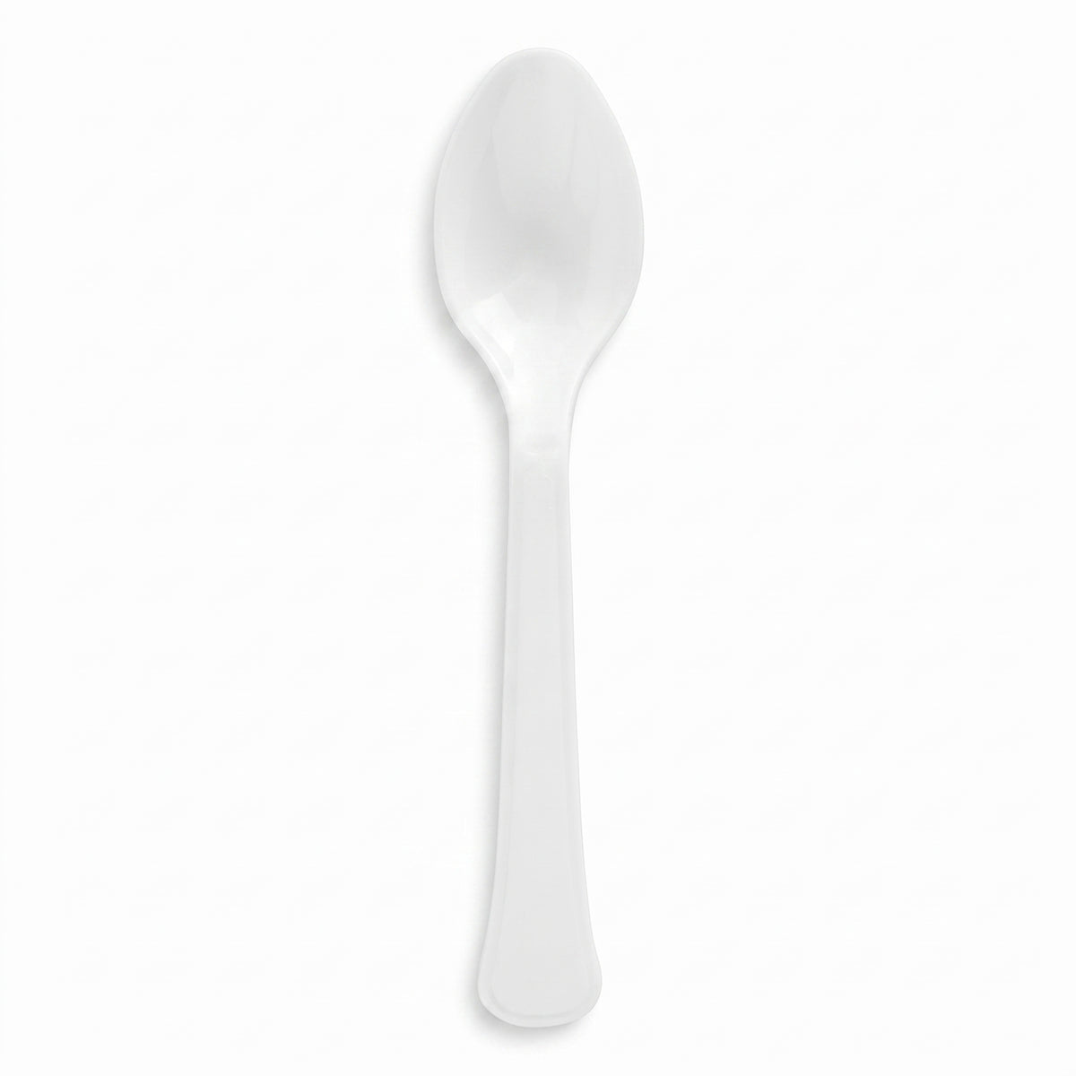 Frosty White Heavy-Duty Plastic Spoons - 7.5 in. - 50 Pack
