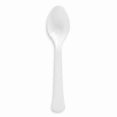 Frosty White Heavy-Duty Plastic Spoons - 7.5 in. - 50 Pack