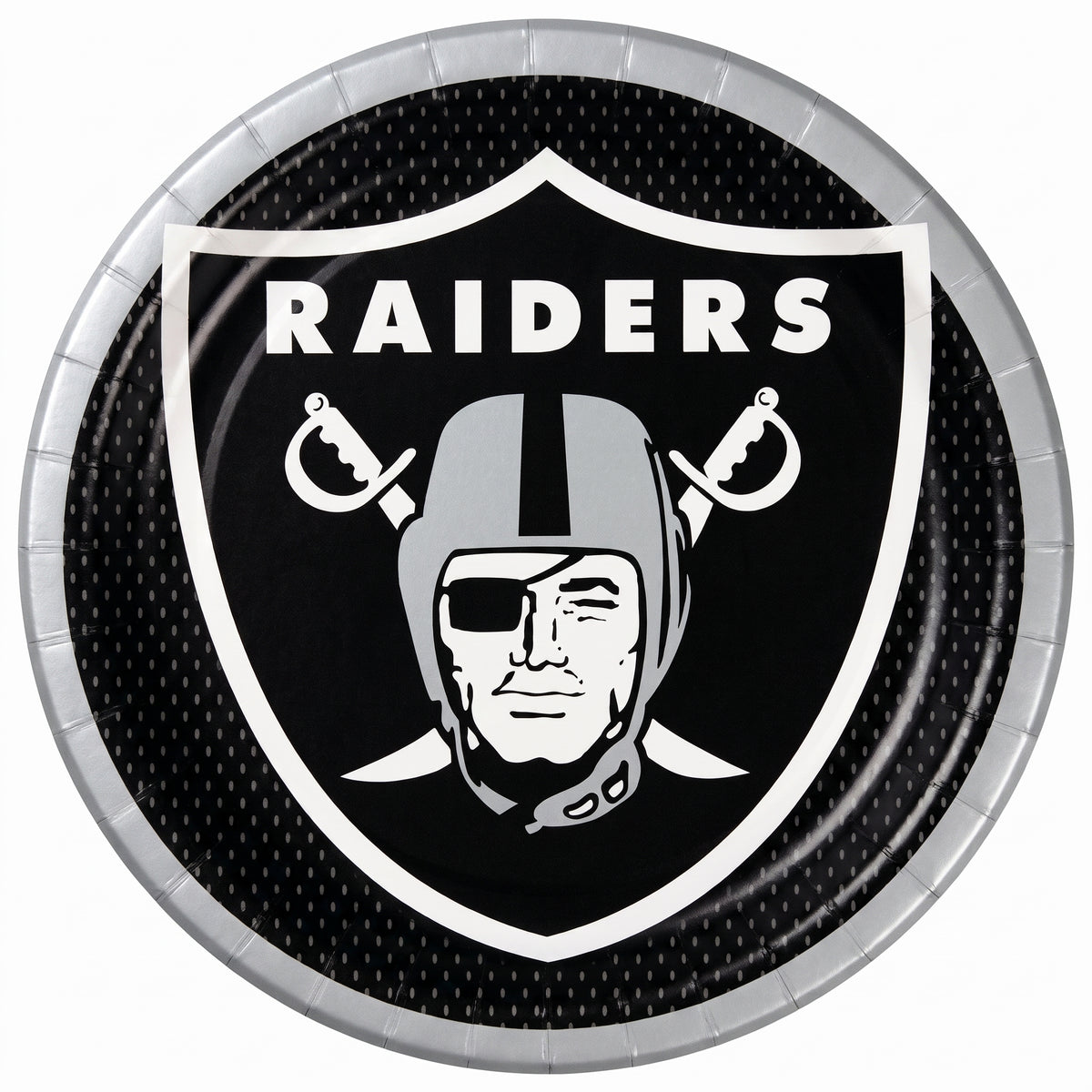 Las Vegas Raiders 9" Round Paper Plates