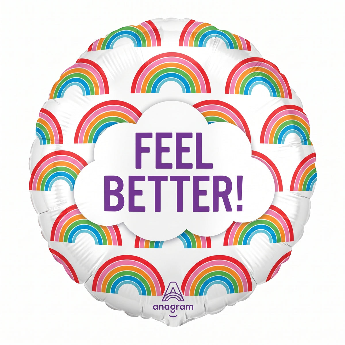 Feel Better Rainbow Foil Balloon