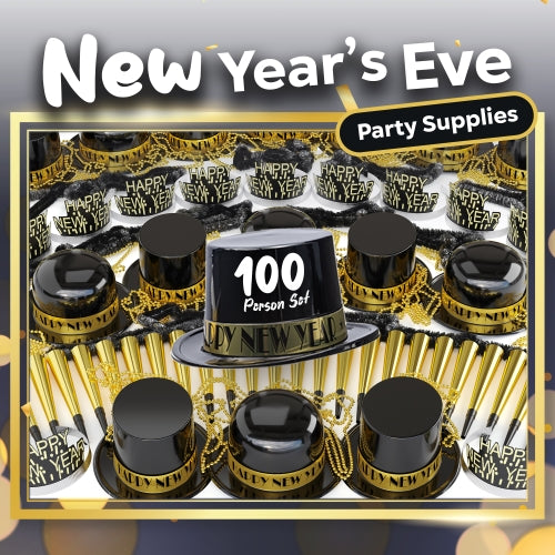 Happy New Years Fireburst Party Kit For 100