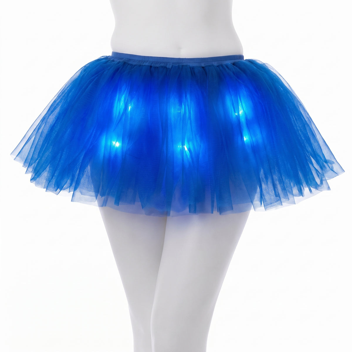 Radiant Royal Blue Light-Up Tutu for Adults