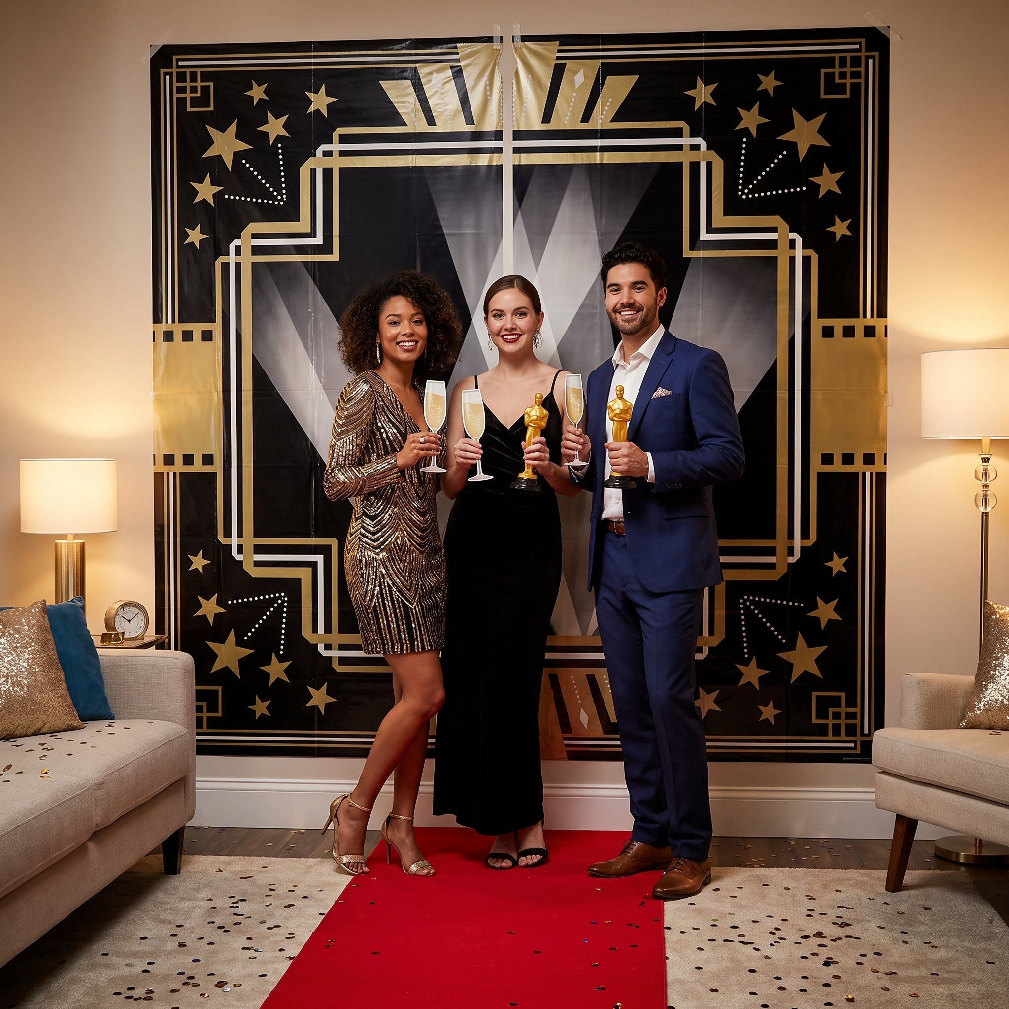 Hollywood Glitz & Glam Photo Booth Scene Setter Kit