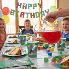Pixel Party 9 oz Paper Cups - Perfect for Kids' Birthdays