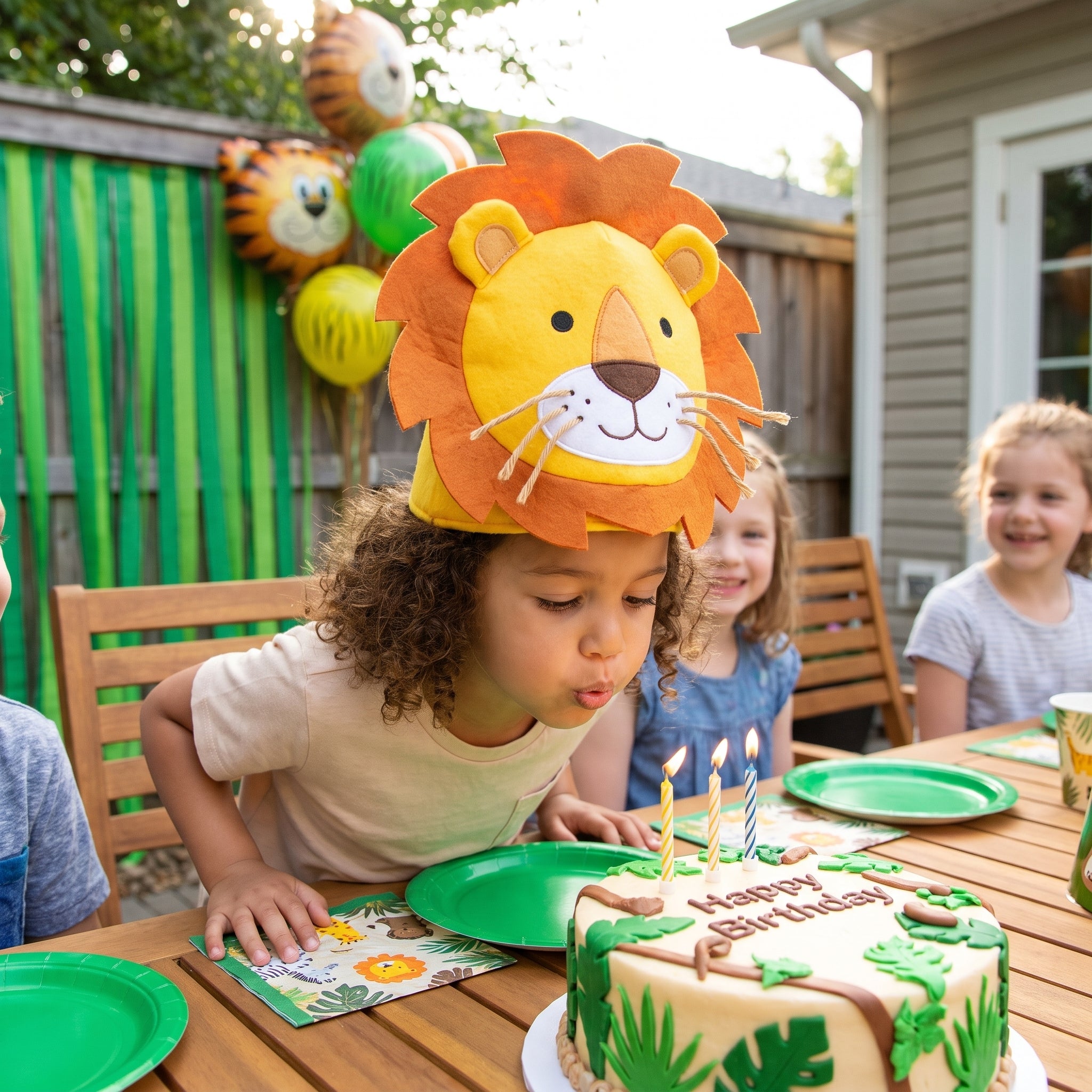 Get Wild Lion Birthday Hat for Kids