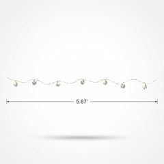 Gemstone Fairy LED String Lights - Silver, 5.5 ft, 18 Lights
