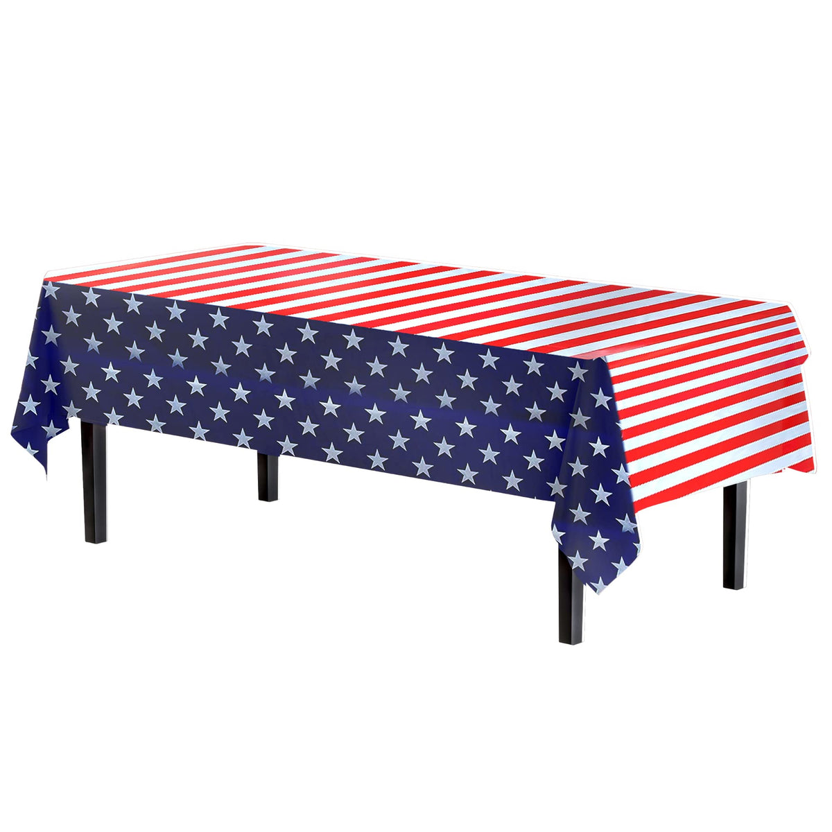 Patriotic Plastic Table Covers | 6 Pack