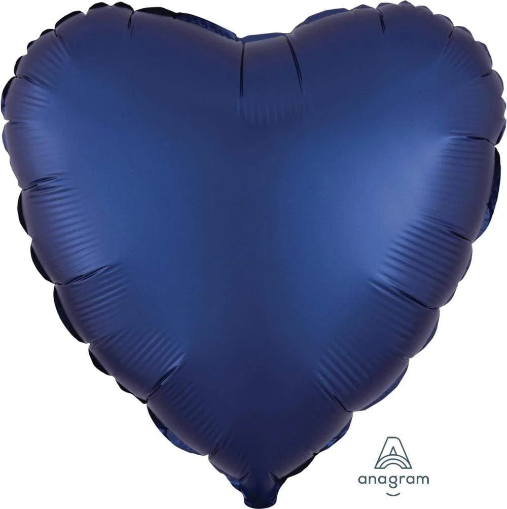 Luxurious Navy Heart Foil Balloon - 18"