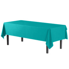 Aqua Blue Plastic Table Covers | 12 Pack