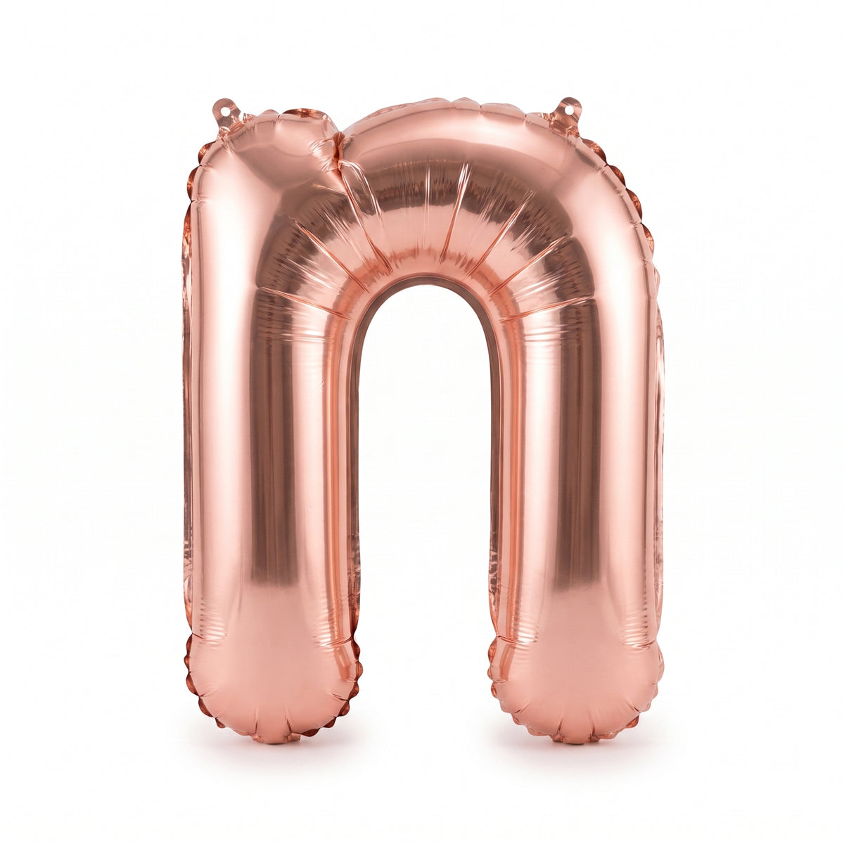 Rose Gold Script Letter Balloon - Air-Filled Foil, 8-Inch