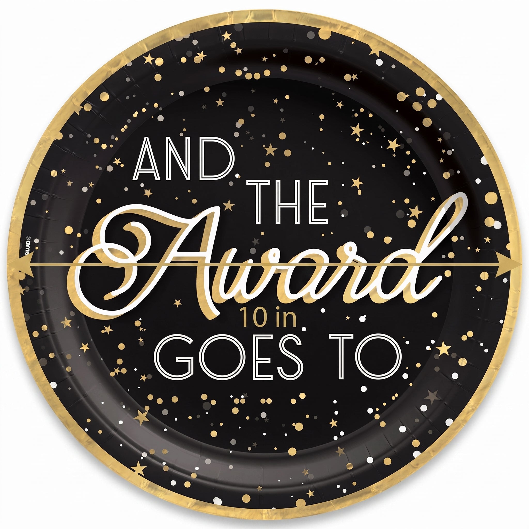 Awards Night "And the Award Goes To" 10-Inch Paper Dinner Plates - 10 in. - 8 Pack