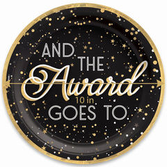 Awards Night "And the Award Goes To" 10-Inch Paper Dinner Plates - 10 in. - 8 Pack
